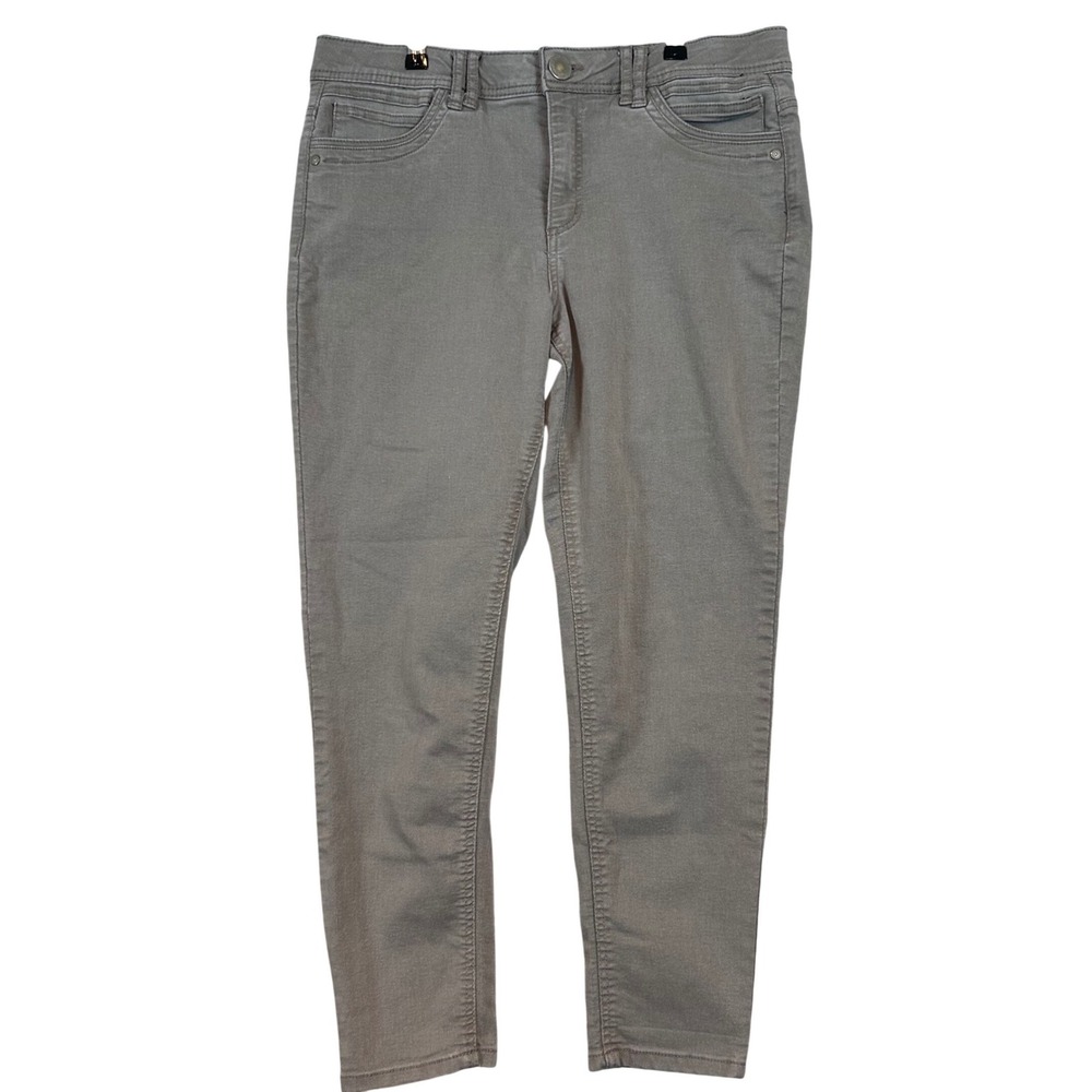 Democracy Ab Technology Grey Toned Slim Leg Ankle Jeans Womens •12• Stretch Pant
